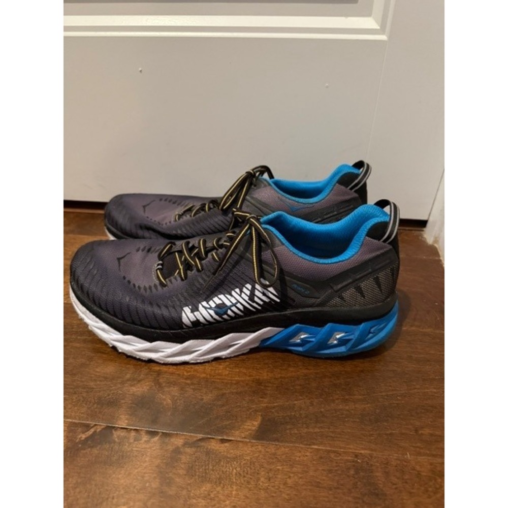 Hoka One One Arahi 2 Mens Running Shoes Grey Blue White Athletic Sneakers Sz 11